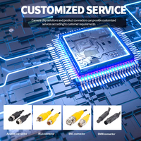 Système de caméra sans fil à vision quadruple IP69K 7 pouces | Transmission sur 300 m | Boîtier magnétique | Connecteur personnalisé pour camion, chariot élévateur, remorque, bus