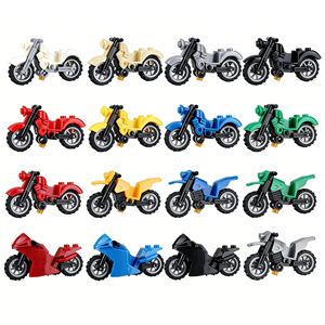 Set de Accesorios para Motocicleta de Bloques de Construcción, Compatible con Mini Figuras de Acción, Estilos de Motocicleta Todoterreno, Motocicleta No Eléctrica - Product Image 2