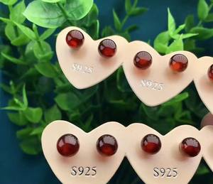 Boucles d'oreilles en perles rondes en <span class=keywords><strong>quartz</strong></span> cristal naturel, couleur argent 925, bijoux d'oreille simples et élégants - Product Image 5