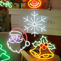 Nouvelles lumières décoratives de Noël YN Starlight, style dessin animé, en acrylique peint, à ventouse, alimentées par USB, en plastique