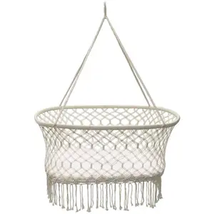 Best Gift Oval Shape Handmade Cotton Hanging Bassinet Baby Cradle Hammock