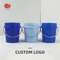 Ember Plastik PP Food Grade Grosir dengan Tutup Kedap Udara, Gagang Logam, Logo Custom, Multi Warna, Dapat Didaur Ulang, Wadah Kemasan Mini