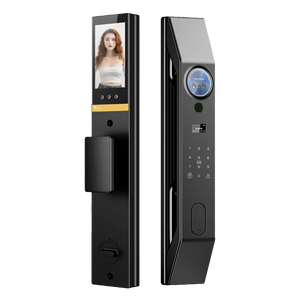 Wifi app điều khiển từ xa khóa cửa thông minh với Nhận dạng khuôn mặt & Vân Tay Vật liệu nhôm mã truy cập tương thích cửa gỗ - Product Image 1