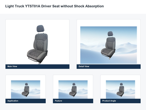 Nuevo Asiento de Conductor para Camioneta Ligera YTST01A Sin Amortiguación, Ajuste Manual en Cuatro Direcciones, Ligero, para Autobús y Vehículos Comerciales - Product Image 6