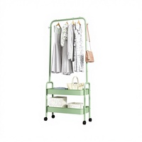Séchoir à linge sur pied en acier au carbone avec cintre de balcon amovible et design épuré