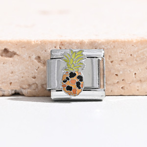 Leopard Print Italian Modular Bracelet Stainless Steel DIY Charm Bangle Gift Jewelry Set - Product Image 2