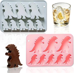 Customizable 8 Cavity Dinosaur Shape Cake Maker LFGB Non Stick BPA Free Eeay to Use <b>Silicone</b> Ice Cream Molds - Product Image 1