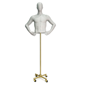 Factory OEM ODM Clothes Sales Display Stand Rack Standalone Elegant Brushed Brass Display <strong>Mannequin</strong>