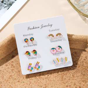<span class=keywords><strong>Pendientes</strong></span> de Frutas Coloridos de Moda, Lindos <span class=keywords><strong>Pendientes</strong></span> de Aleación con Incrustaciones de Diamantes para Fiestas <span class=keywords><strong>Infantiles</strong></span> y Aniversarios - Product Image 5