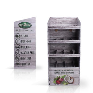 Rak <span class=keywords><strong>Display</strong></span> Kardus Lipat Portabel untuk Iklan Supermarket, Rak <span class=keywords><strong>Display</strong></span> Lantai Kertas untuk Snack, Stand <span class=keywords><strong>Display</strong></span> Keripik - Product Image 3