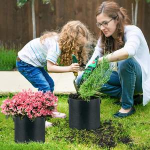 Bac de culture de légumes, pot de semis pour arbres, pot de fleurs en tissu, 100 gallons, 1 2 3 5 10 15 gal - Product Image 4