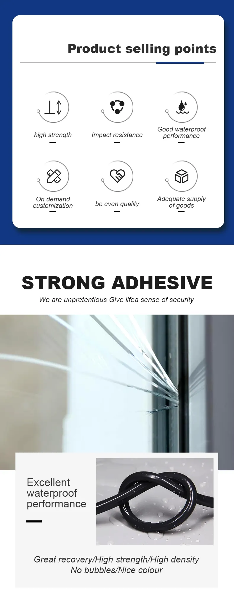 High Strength Non-corrosion Clear Ms Polymer Sealant Adhesive Sealant Ms Crystal Sealant Glue For Construction