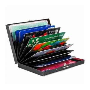 กระเป๋าใส่บัตรแบบพับได้ อลูมิเนียม สำหรับพกพาทุกวัน ป้องกัน RFID  บางเฉียบ ใส่บัตรเครดิต  EDC - Product Image 1