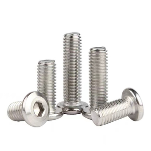 M5 M6 M8 304 Stainless Steel A2 Low Profile Hex Head <b>Screws</b> Beveled Flat Head Allen Furniture Bolts - Product Image 4