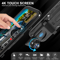 Caméra de tableau de bord double objectif 4K avec WiFi, caméra avant et arrière 4K, vision nocturne, capteur G, enregistreur vidéo DVR pour voitures