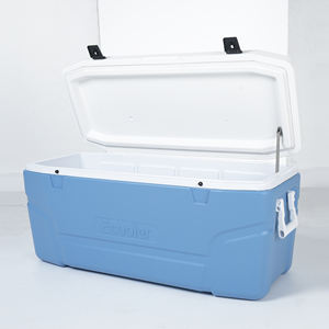 Glacière isotherme vintage personnalisée Ecooler en PE étanche 125L pour le stockage de poisson, de glace, de nourriture et de canettes, portable pour le camping et les pique-niques - Product Image 2