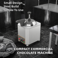 Dispositif de fusion de chocolat commercial efficace pour les petites entreprises Petite machine de trempe de chocolat de comptoir commerciale