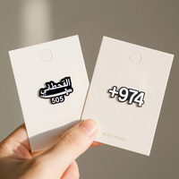 Pegatinas de teléfono con número de fuente árabe listas para stock, dígitos móviles de Metal con códigos de área Riyadh/Dammam para regalo del Día Nacional de Arabia Saudita ND95