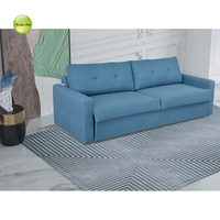 Sofá cama litera con marco de metal plegable de tela multifuncional de diseño moderno con colchón para uso en la sala de estar