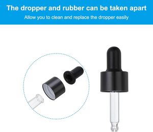 18mm 20mm Screw <b>Cap</b> with Customized Rubber <b>Plastic</b> Glass Dropper Non-Spill Feature for Essential Oil Bottles - Product Image 4