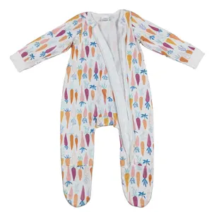 RTS NO quantité minimale de commande bébé fille vêtements carotte bébé pâques barboteuse enfant en bas âge vêtements de pâques