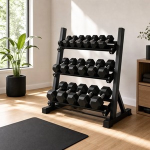 Soporte Duradero de Tres Niveles para Mancuernas, Organizador de Almacenamiento para Pesas y Kettlebells de Gimnasio - Product Image 5
