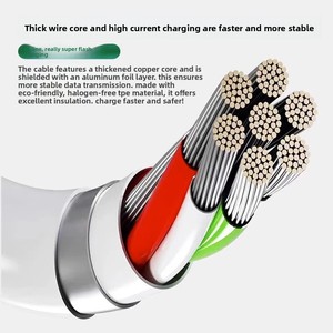 Câble USB-C/USB-A 100W prenant en charge la charge rapide <span class=keywords><strong>SuperDart</strong></span> Flash Charge pour <span class=keywords><strong>Realme</strong></span> GT5 Pro, conducteur en cuivre pur, thermoplastique - Product Image 3