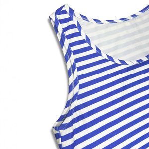 Vestido Midi Casual de Verano para Mujer, Talla Grande, con Estampado de Rayas, Cintura Alta, Sin Mangas, Estilo Cami, Dropshipping Shopify - Product Image 4