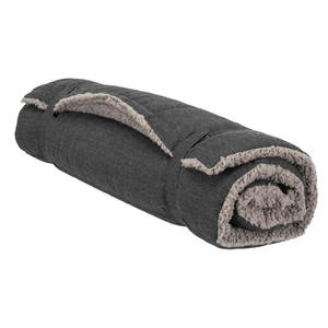 Manta para mascotas Bendson 100, 65 cm, gris oscuro, gris claro, forro polar, ropa de cama acogedora para perros y gatos - Product Image 1