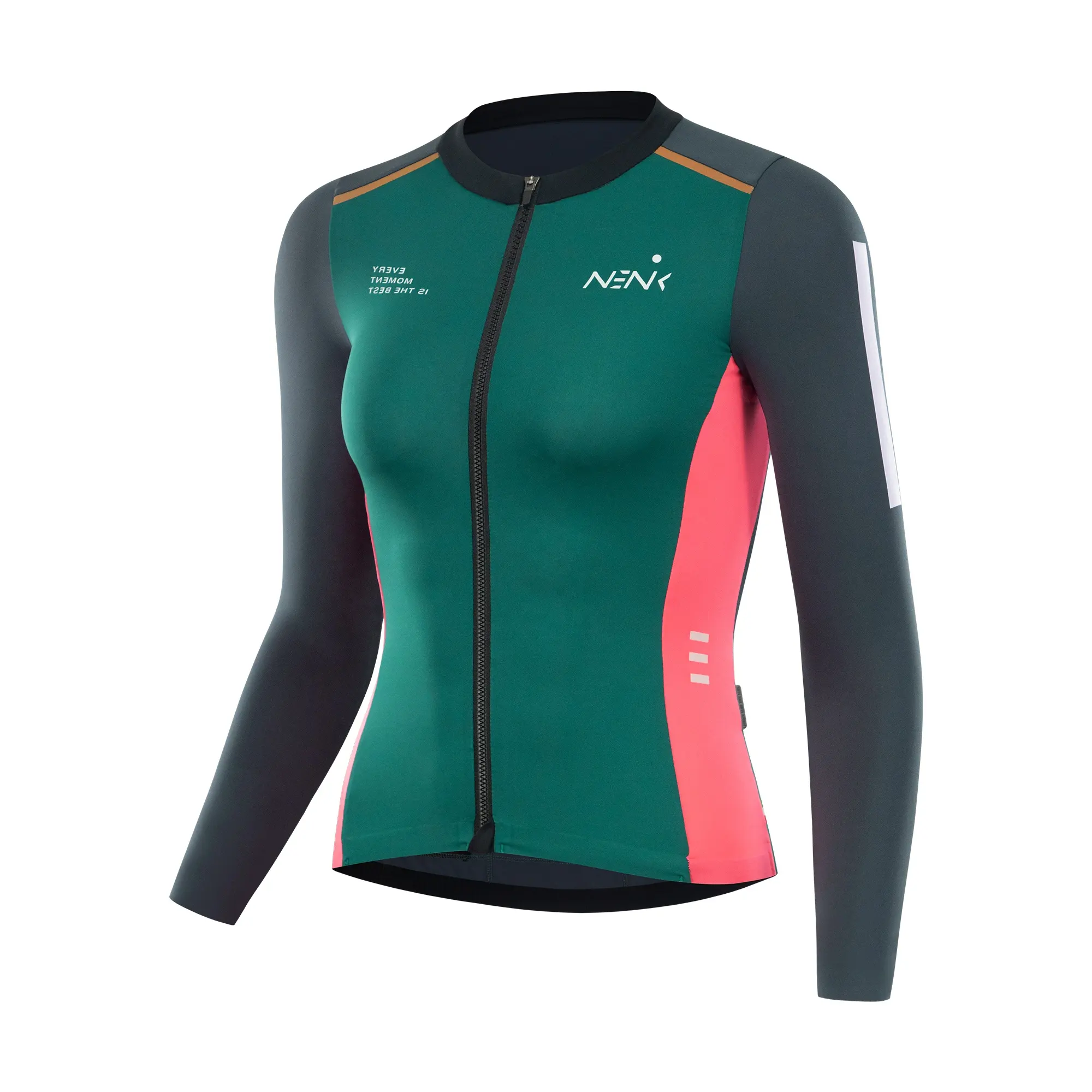 OEM ODM maillot de cyclisme de course aéro personnalisé manches longues maillot de vélo de route vert lichen hommes femmes pour couples avec marque privée