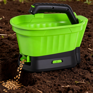 Vertak 3,5 L de capacité, épandeur de semences sans fil 6 V, poignée pliable pour jardin, pelouse, épandage de semences et d'<span class=keywords><strong>engrais</strong></span> - Product Image 1