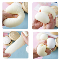 Balle Squishy en forme de Boulettes de Riz Vapeur Simulées, Jouet de Décompression pour Adultes, Multicolore, 8,5 cm, Anti-stress à Remontée Lente, Jouet Fidget à Presser