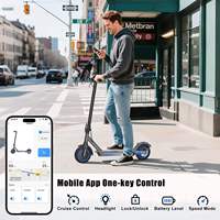 Trottinette électrique pliable numérique 350W à deux roues avec contrôle par application, vitesse de 18,6 mph, pneus alvéolés de 8,5 pouces, légère pour adultes