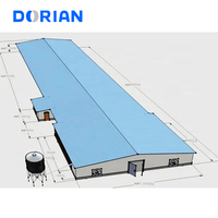 Structure en acier personnalisée Poulailler modulaire Couche Bâtiment de ferme avicole