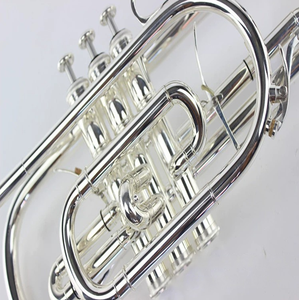 La scelta migliore <span class=keywords><strong>cornetto</strong></span> placcato argento <span class=keywords><strong>cornetto</strong></span> <span class=keywords><strong>oro</strong></span> ottone in chiave di B piatto di alta qualità professionale banda prestazioni cornetta TP022016 - Product Image 2