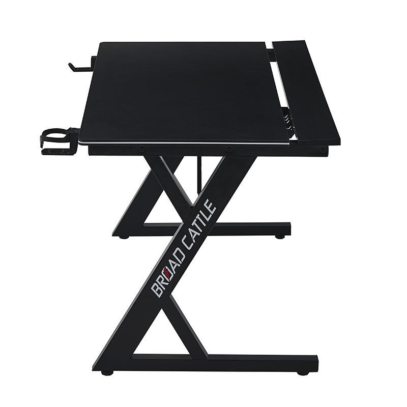 Convertable Cubord An Computer Table RGB LED Gaming Desk Computer Workstation Stainless Steel Table Dual Cup ...