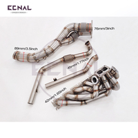 Kit d'échange complet Ecnal T4 Single Turbo pour BMW X3M F97 X4M F98 S58, kit de collecteur d'échappement en acier inoxydable SS304