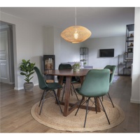 Chaises latérales en velours entièrement recouvertes de qualité supérieure, revêtement en velours résistant à l'usure, base en fil métallique noir robuste