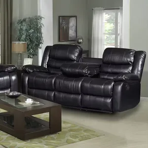 High Quality MIcrofiber Fabric Manual Function 3+2+1 Living Room Chair Leather Recliner Sofa
