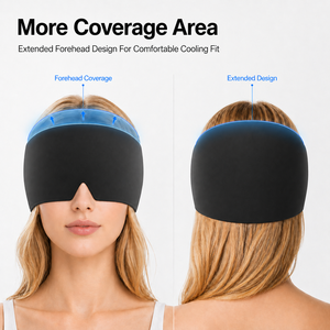 Casquette de compression de glace ultra-flexible personnalisée pour soulager les maux de tête, avec logo OEM, en gel, douce, pour les maux de tête et les migraines - Product Image 2