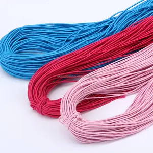 Oke grosir 19 Warna 1mm kabel elastis bulat Hoodie untuk kerajinan DIY