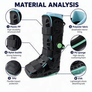 <span class=keywords><strong>Bota</strong></span> Neumática Ortopédica Ajustable con Correa de Nylon y Forro de PU para Inmovilización de Esguinces de Tobillo - Product Image 3