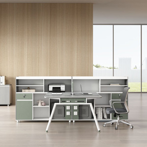 Venta al por mayor moderna Oficina cubículo personal estación de trabajo mesa de oficina escritorio de la computadora con el Gabinete - Product Image 4