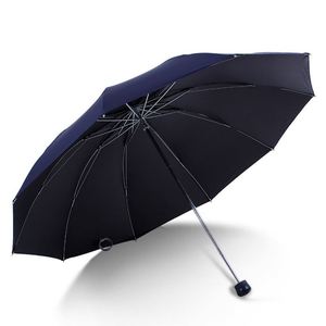 Paraguas Paradise de Tres Pliegues Reforzado con Acero, Manual, UPF 40+, Protección Contra Lluvia y Sol, Extra Grande, con Diez Varillas, Modelo Publicitario - Product Image 4