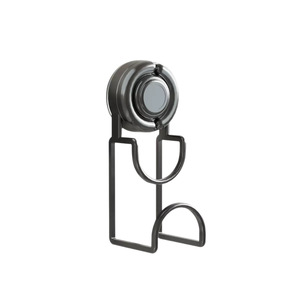 Stainless Steel Basin Holder Hook Bathroom Wall Storage Punch Free Polished Metal Round Design - Product Image 2