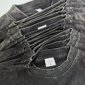 T-shirt Traspirante a Girocollo a Maniche Corte con Spalle Cadenti, Stile Americano Trendy, per Coppie, Collezione 2024 - Product Image 4