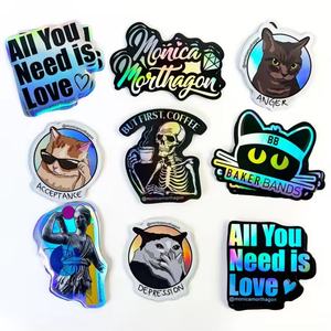 Hot Selling Custom Die Cut PVC Label Sticker Waterproof <b>Vinyl</b> Adhesive Cartoon Logo 100pcs MOQ - Product Image 4
