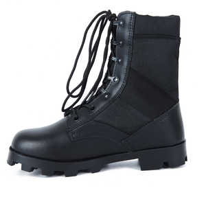 Bottes tactiques pour hommes TSB910 en daim respirant, semelle extérieure en caoutchouc SIWAR FARDC, cuir de vache noir brillant, robustes - Product Image 3