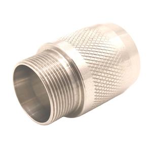 Tabung koneksi baja tahan karat knurled berlian bagian aluminium/baja/tembaga/kuningan buatan kustom presisi tinggi - Product Image 1