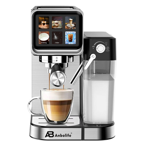 Macchina da Caffè Espresso Anbolife con Serbatoio Latte, 20 Bar, per Caffè Caldo e Freddo, Preparazione Rapida, Touch Screen, Pannello con Scritte in <span class=keywords><strong>Russo</strong></span> - Product Image 2